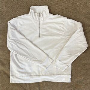 Rudy jude quarter zip sweatshirt
Size large
Color natural